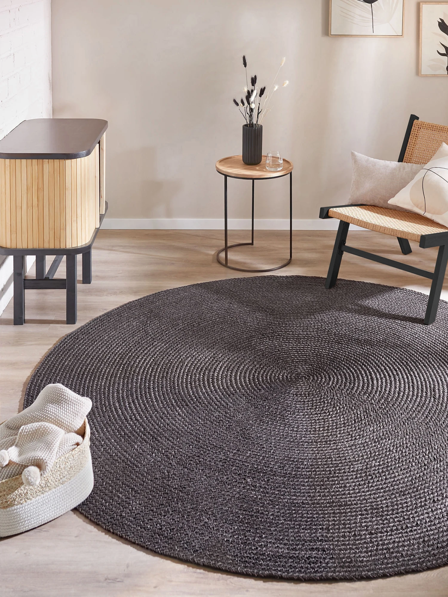 Sisal-Teppich, Mineral Black