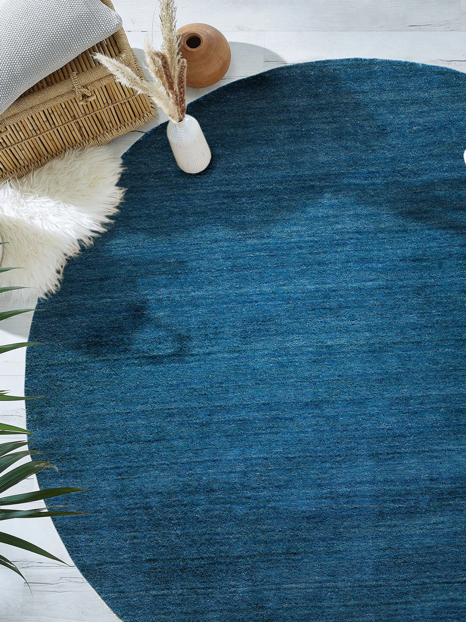 Woll-Teppich, Nachtblau