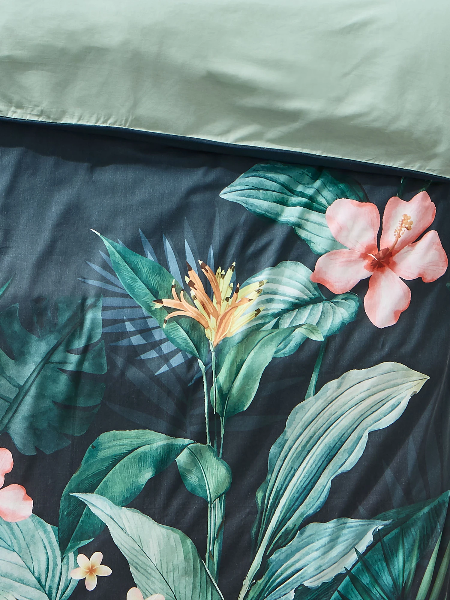 Renforcé-Bettwäsche, Dunkelgrün – Bild 3