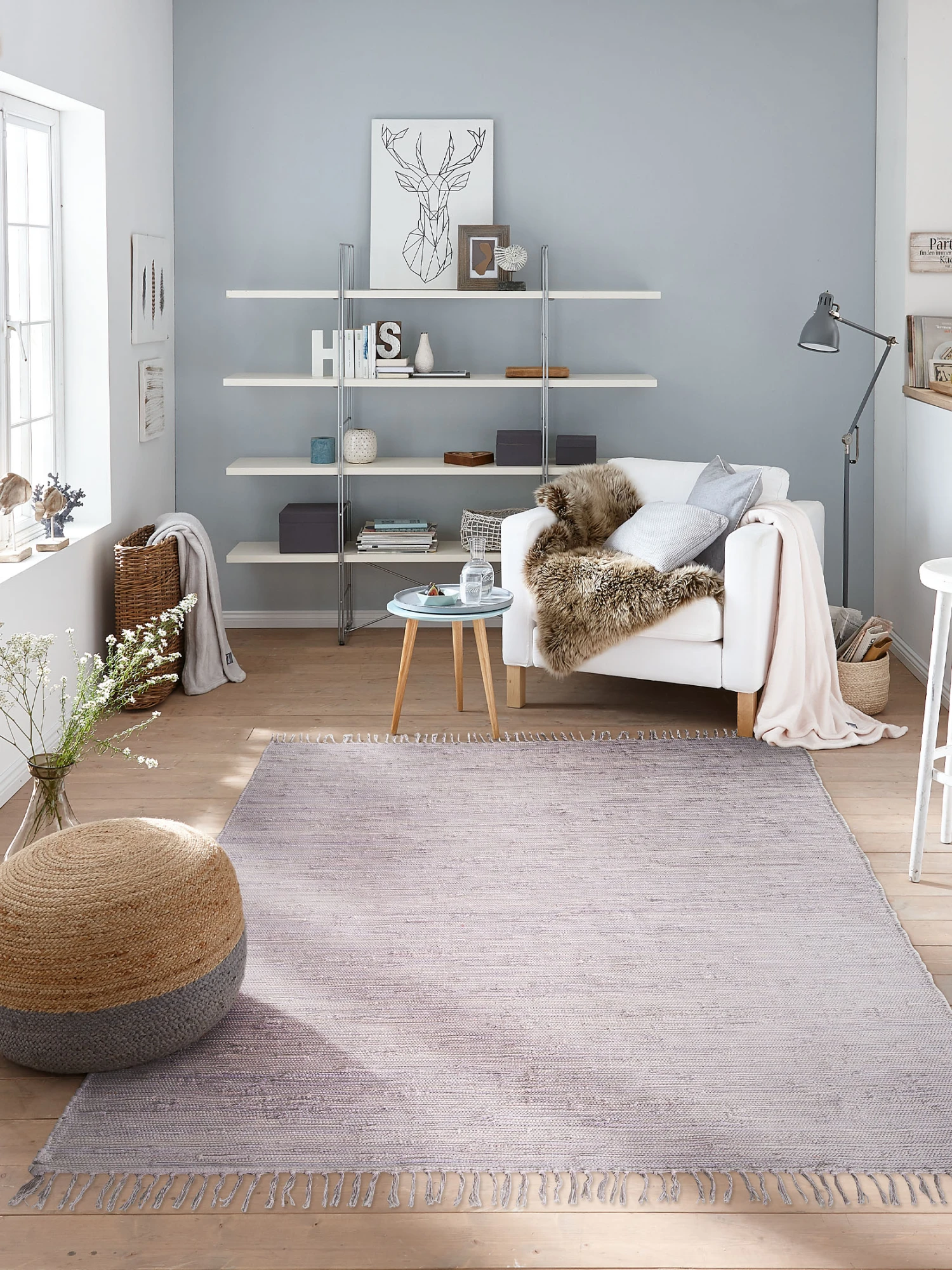 Baumwoll-Teppich, Lilac