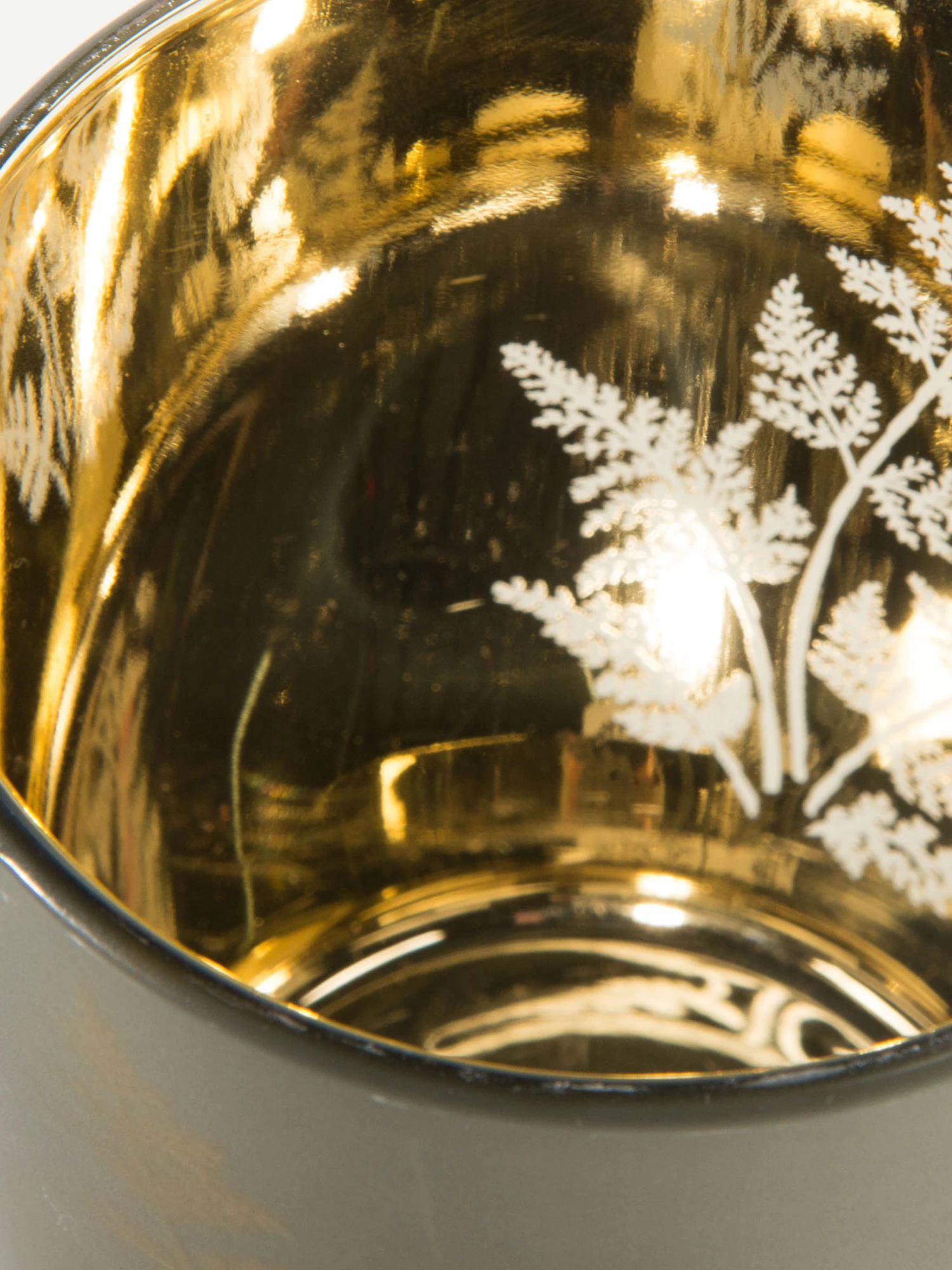 Teelichthalter, Dunkelgrün/Gold – Bild 3