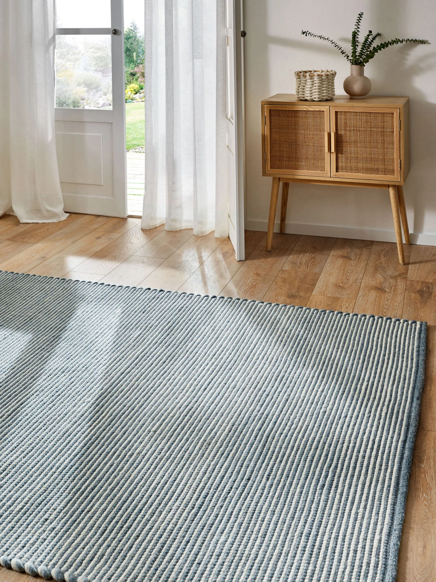 Woll-Teppich, Cloud Blue