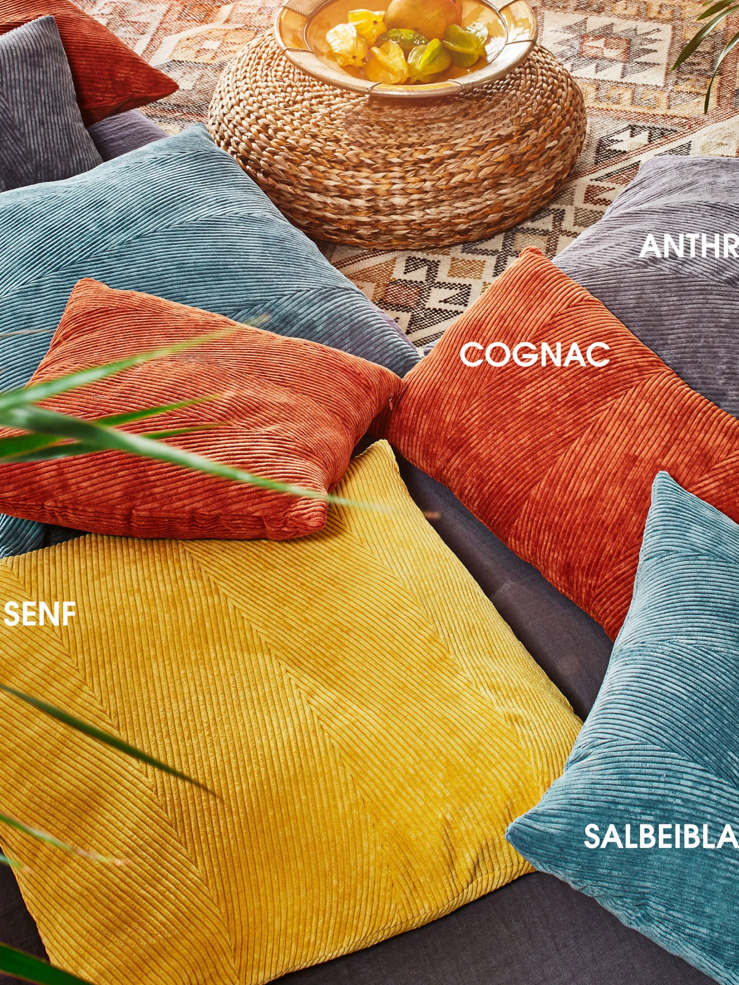 Kissen, Salbeiblau – Bild 2