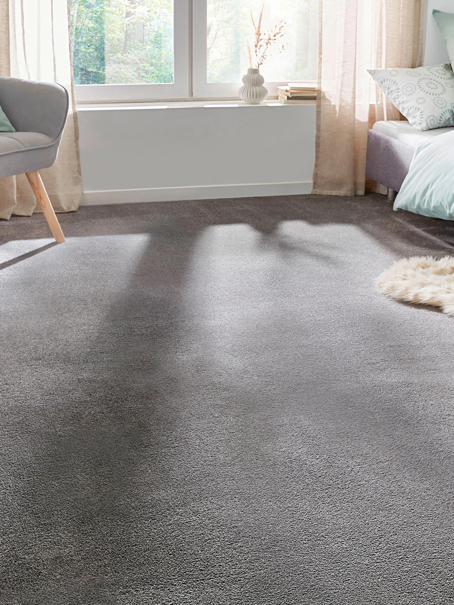 Velours-Teppichboden, Silber 77