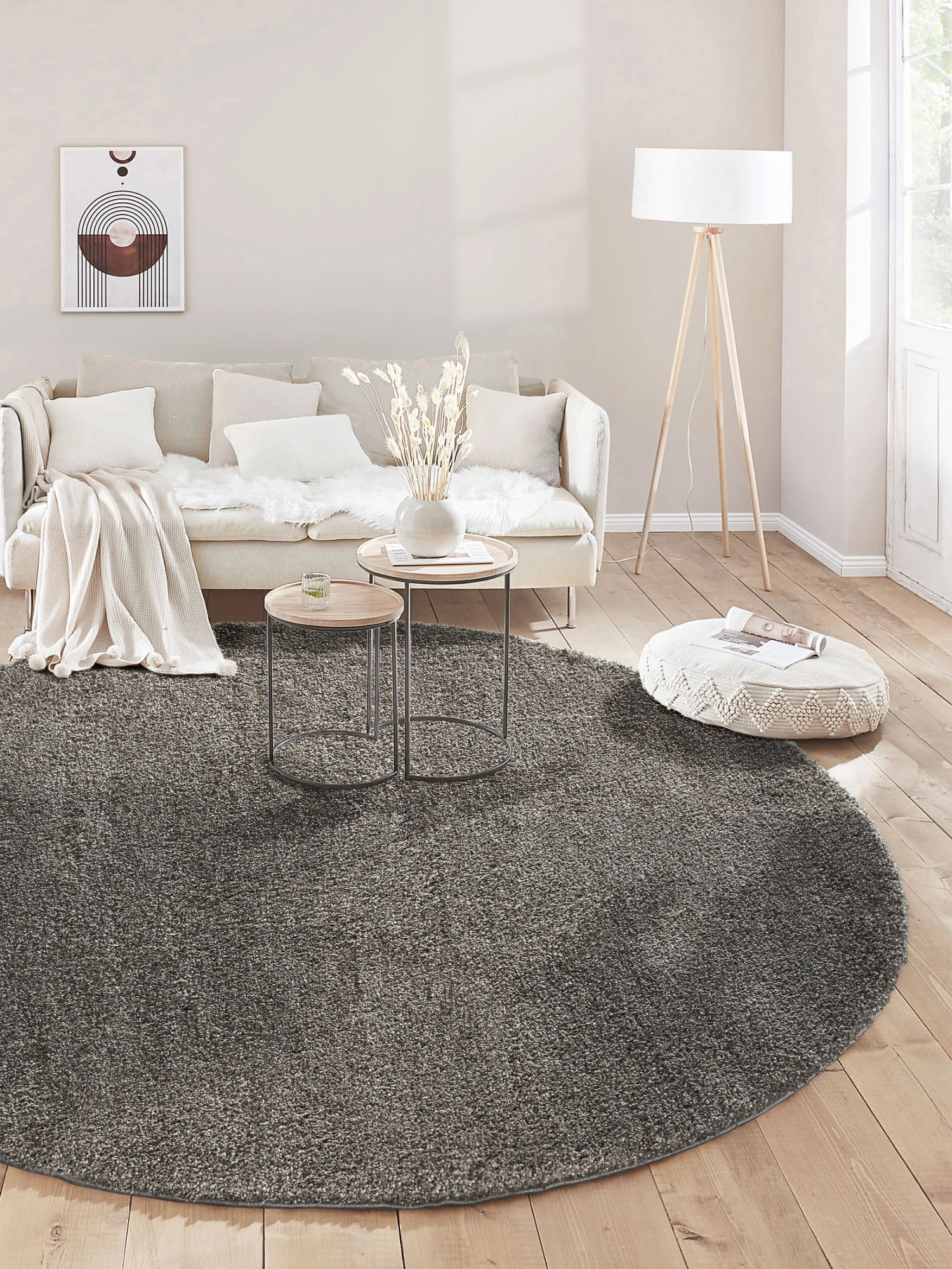 Hochflor-Teppich, Grau