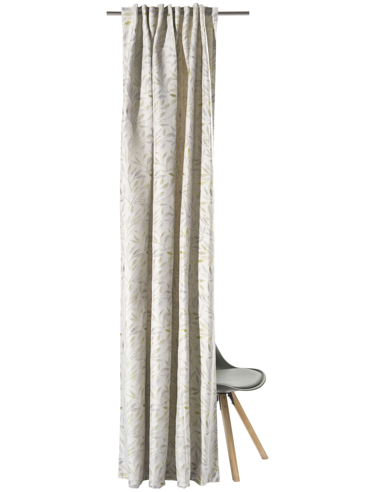 Vorhang Mit Gardinenband, Lindgrün – Bild 3