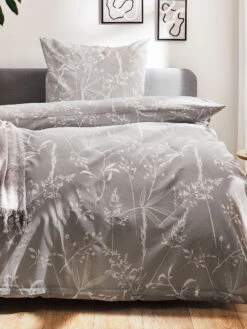 Renforcé-Bettwäsche, Grau