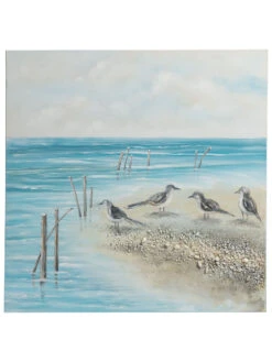 Leinwand-handgemalt, Hellblau