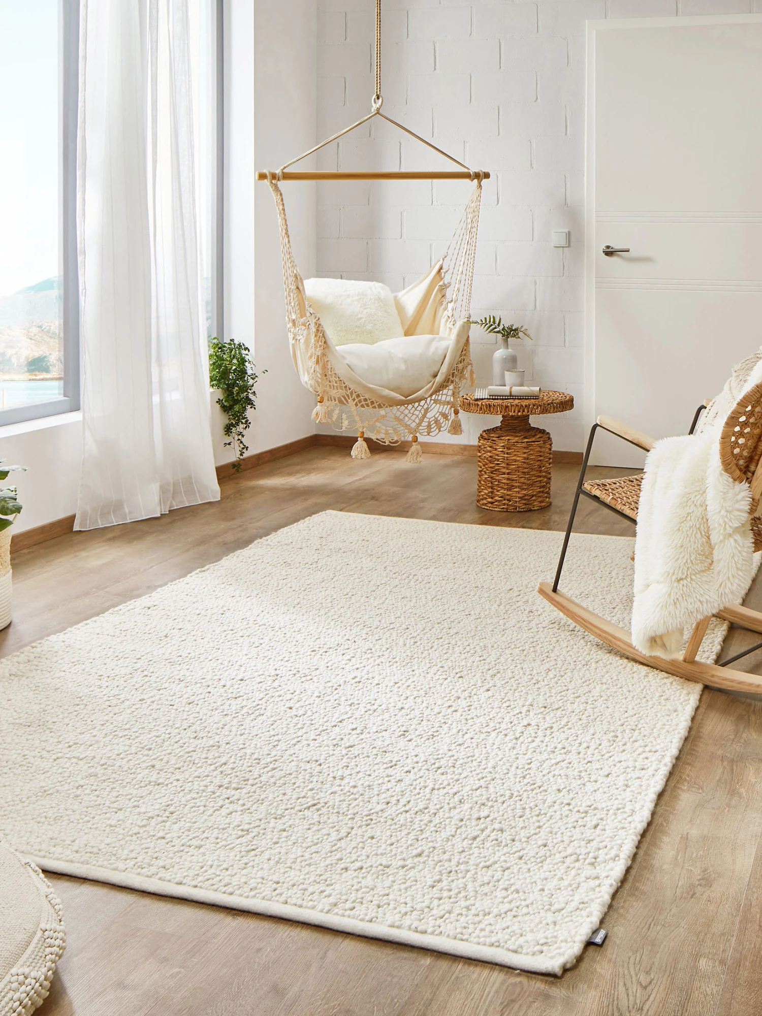 Handweb-Teppich, Scandic White