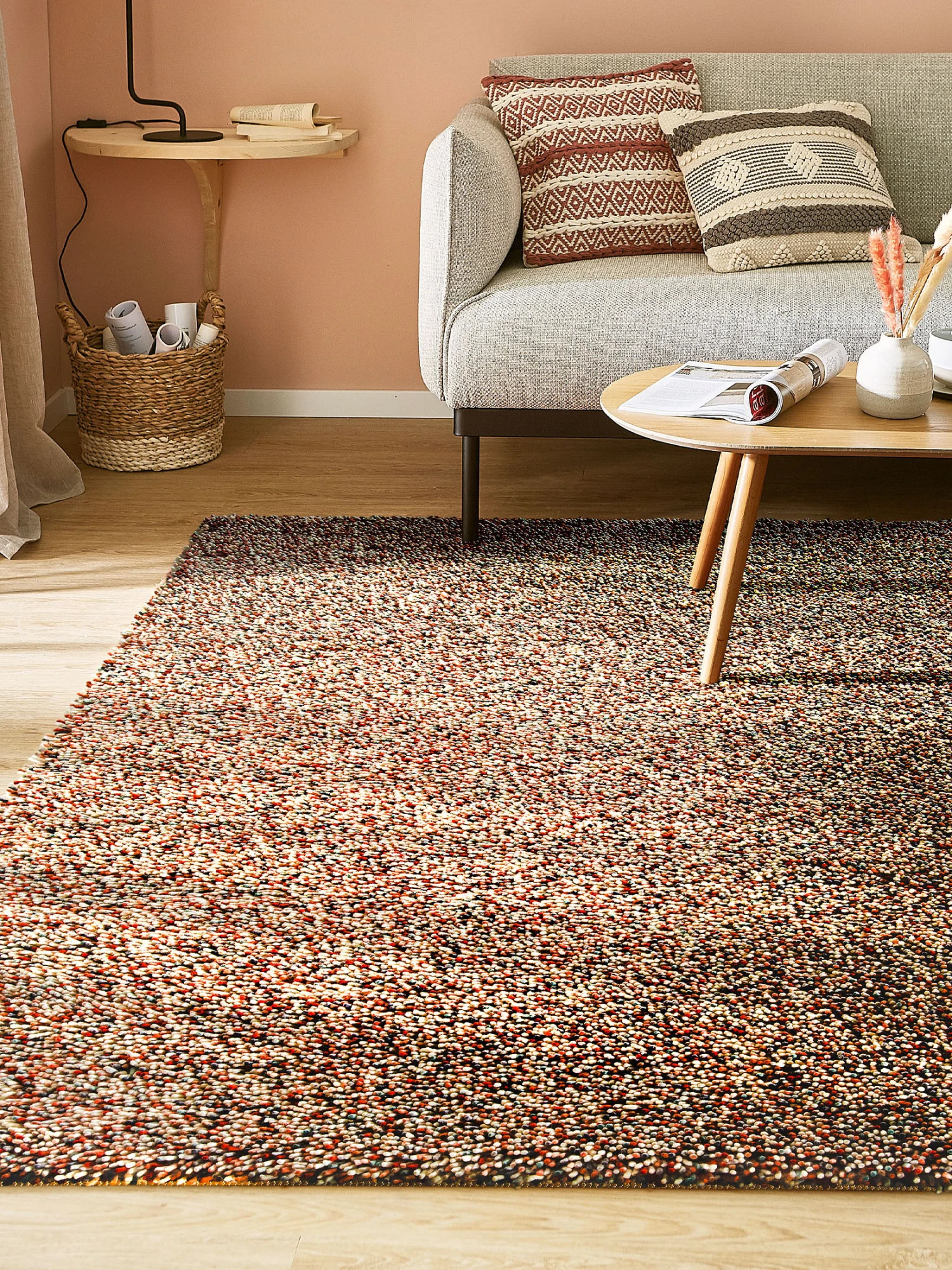 Hochflor-Teppich, Rot