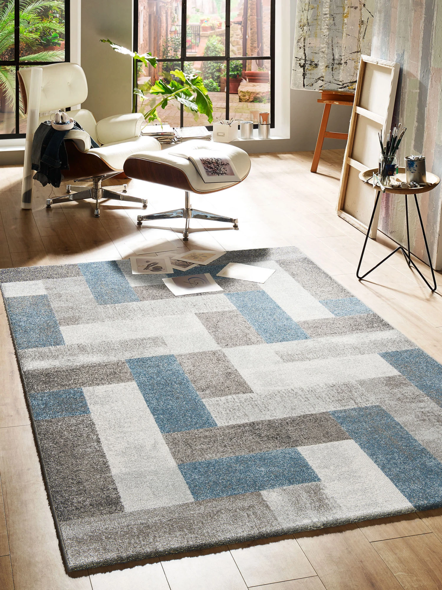 Moderner Teppich, Blue Avenue